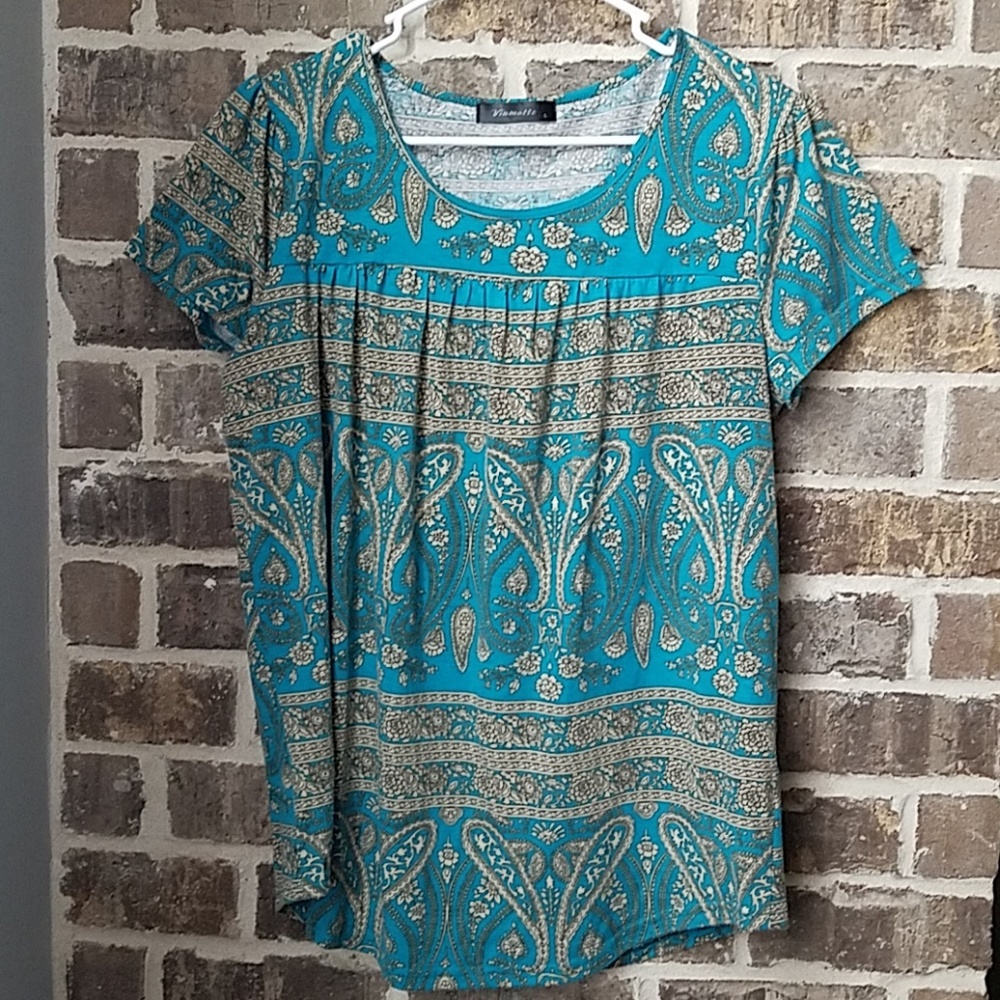 💥🎪❤Vinmatto Floral and Paisley Print Top